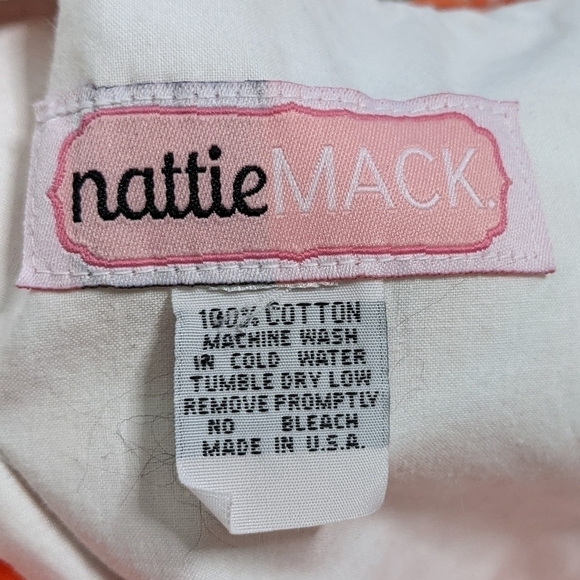 ✨3/$15 Nattie Mack orange white ruffle dress L - Picture 6 of 7